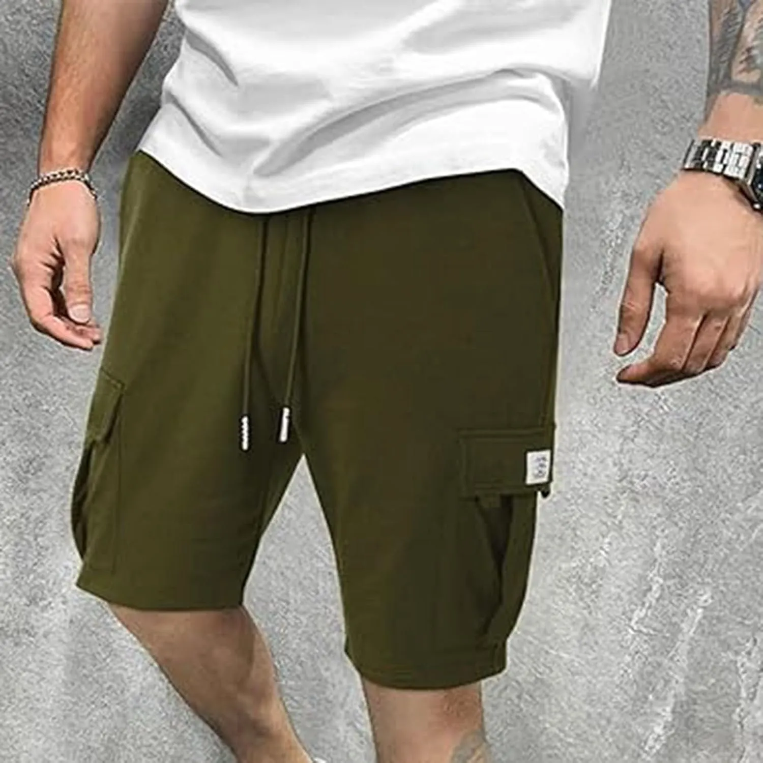 Men Jogging Pants Casual Joggers Sports Running Fitness Gym Sweatpant Open Hem Elasticated Stretch Waist Pant