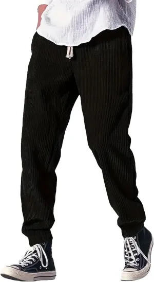 Men Lightweight Jogging Pant with Pockets Track Work Joggers Loose Sport Casual Sweatpant Elastic Waist Pants