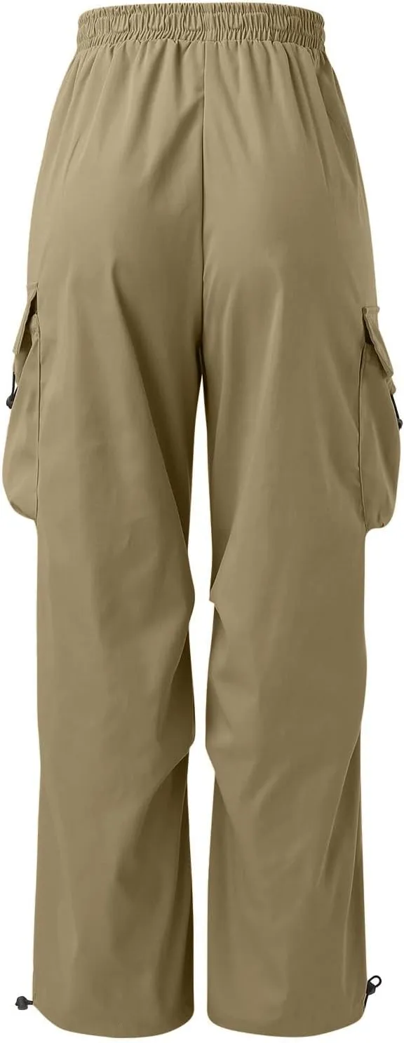 Men Pants Casual Jogger Work Wear Sweatpants with Multiple Pockets Drawstring Waist Cargo Chino Pant
