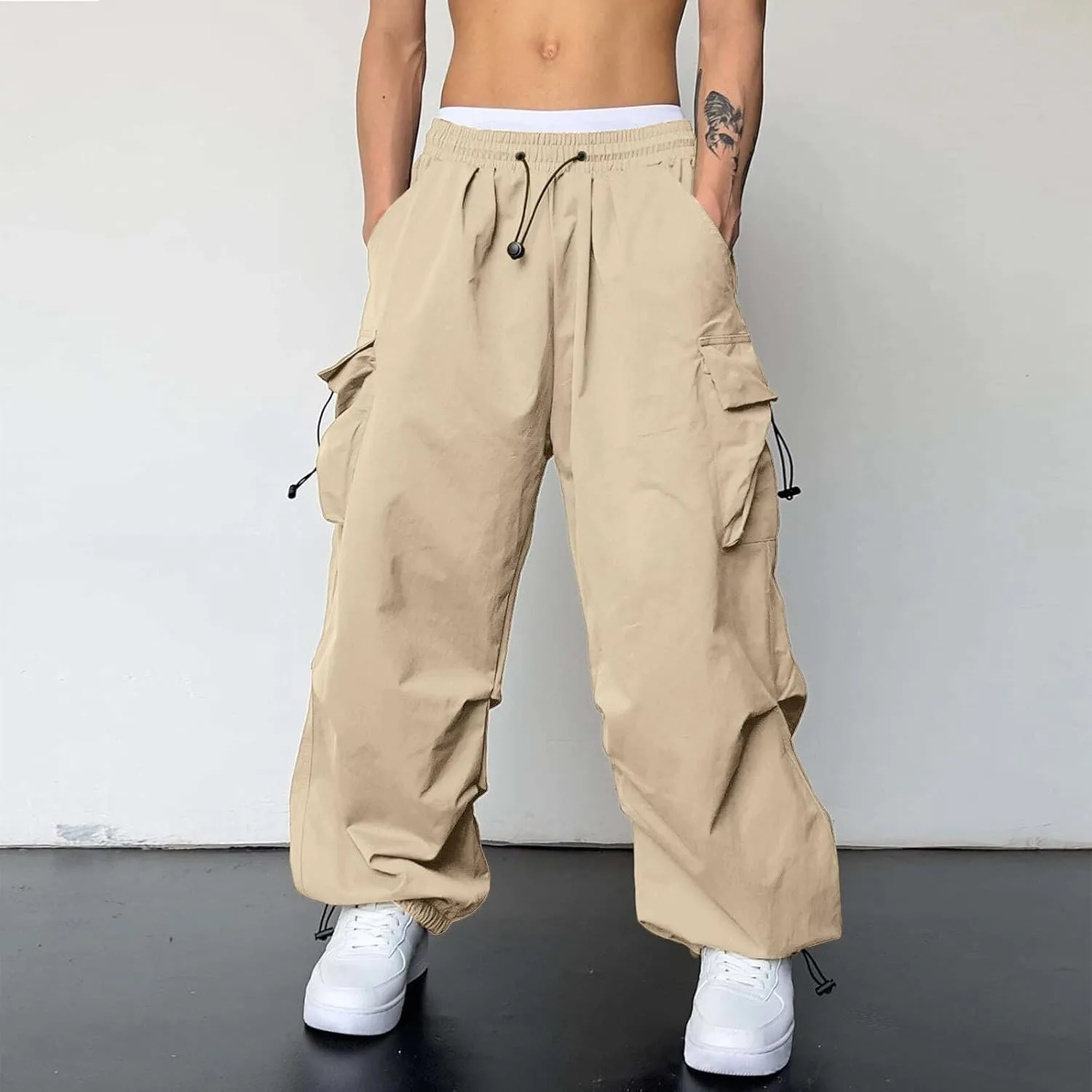 Men Tracksuit Pant Casual Stretchy Jogger Training Sweatpant Straight Leg Elasticated Waist Chino Pant