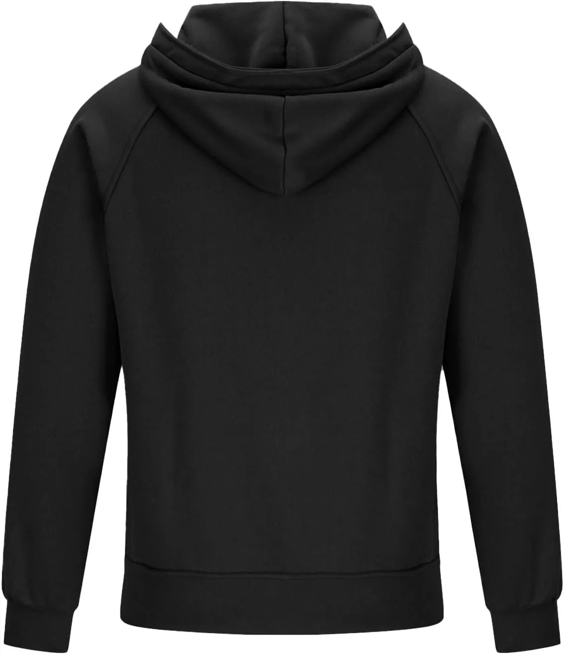 Men's Black Hoodie Sweatshirt Sleeved Zip Up Jacket Tops Outdoor Work Jackets For Men Graphic Sweatshirt Size 48