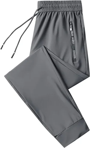 Mens Cargo Combat Work Pant Workout Gym Jogger Sweat Pants Loose Fit Cuffed Hem Stretch Waist Chino Pants