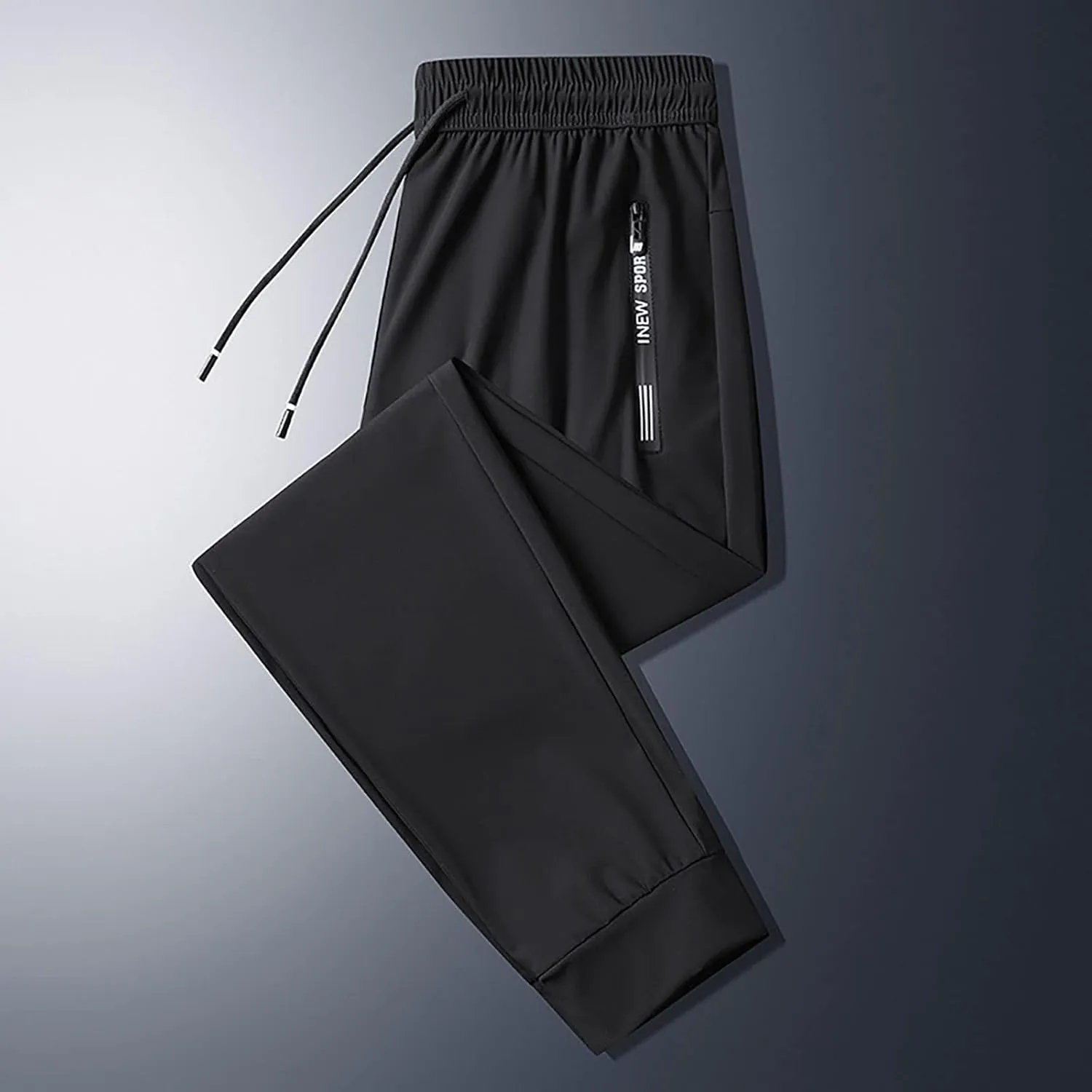 Mens Cargo Combat Work Pant Workout Gym Jogger Sweat Pants Loose Fit Cuffed Hem Stretch Waist Chino Pants