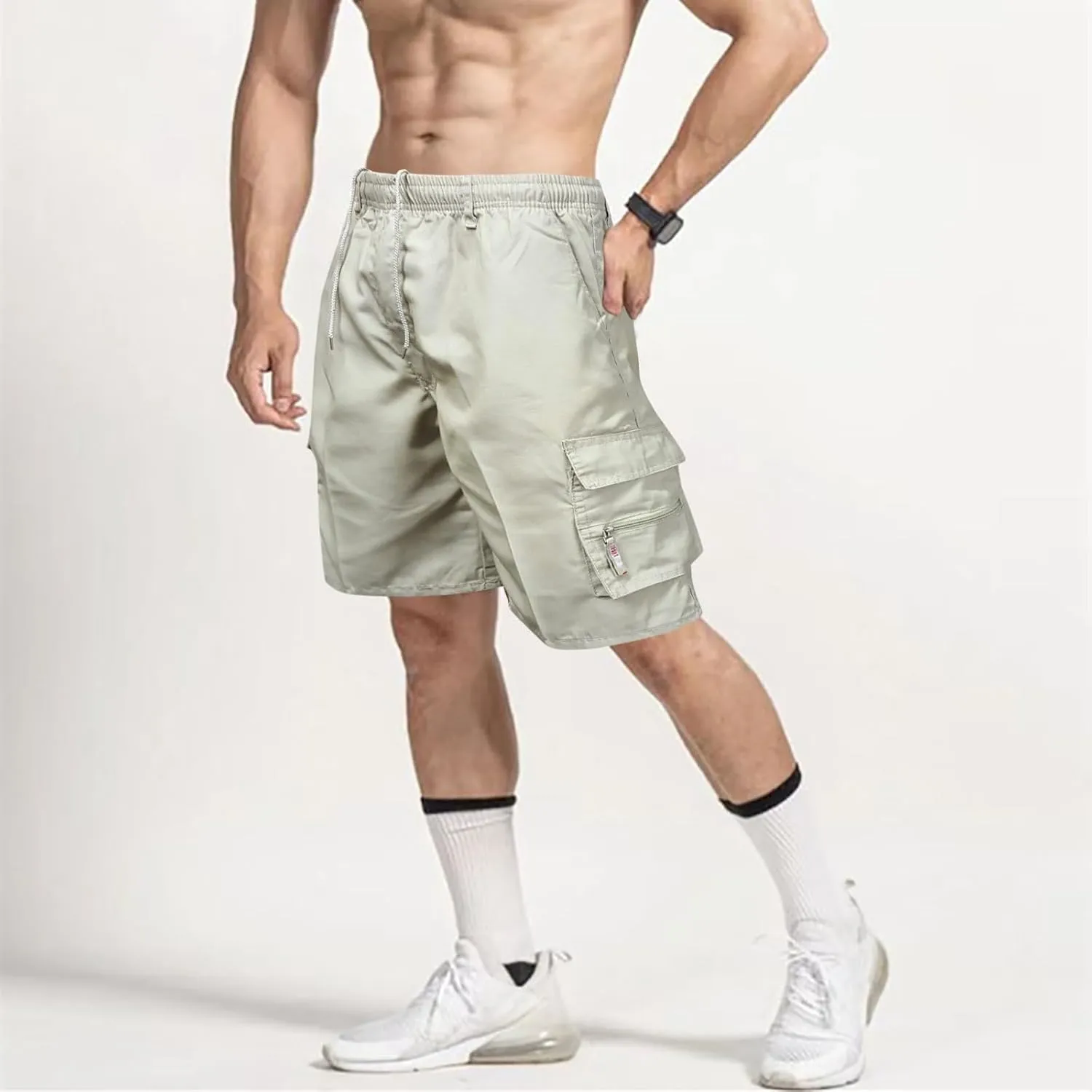 Men's Cargo Combat Work Pant Workwear Jogger Leisure Soft Sweatpants Loose Fit Open Hem Pant Long Pants