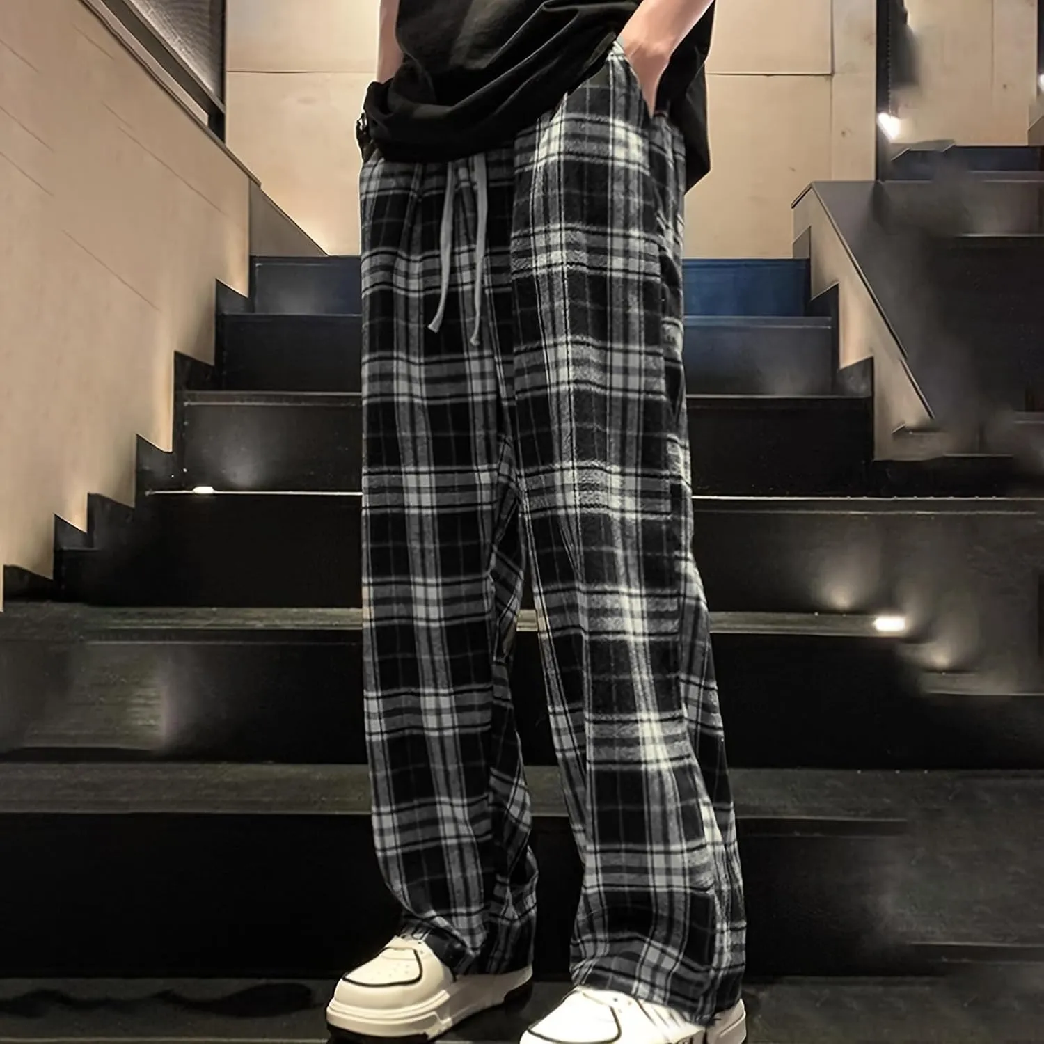 Men's Cargo Pants Casual Linen Stretchy Elasticated Pant Sweatpant Joggers Loose Running Sports Sweat