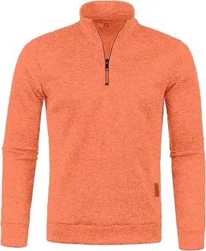 Men's Fleece Crewneck Sweatshirt Zipper Long Sleeved Hoodie Pullover Hooded Sweatshirt Sweat Shirt Mens Sweat Shirt