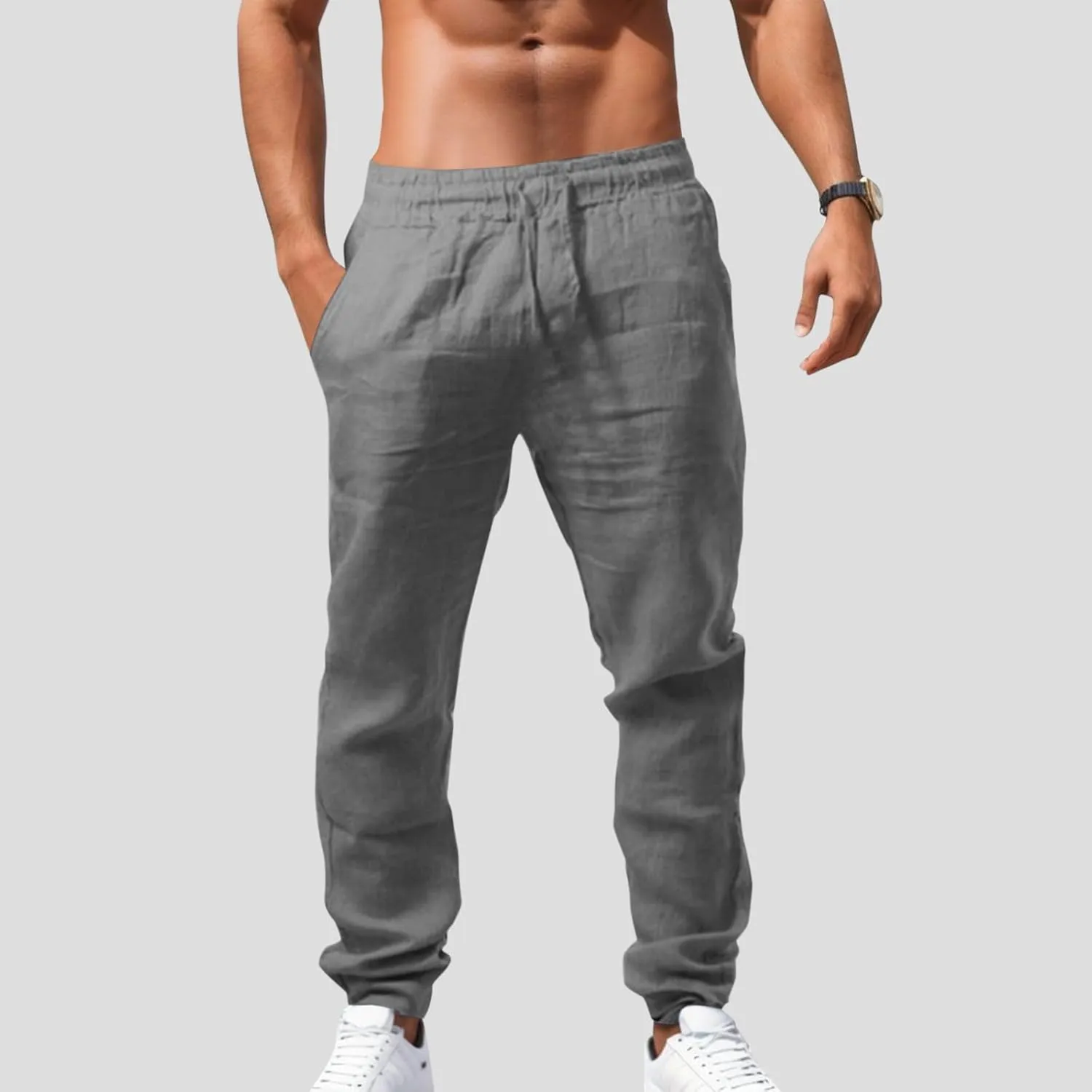 Men's Lightweight Jogging Pant Chinos Work Joggers Loose Fit Sports Casual Sweatpants Training Sweat Pants
