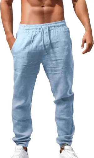 Men's Lightweight Jogging Pant Chinos Work Joggers Loose Fit Sports Casual Sweatpants Training Sweat Pants