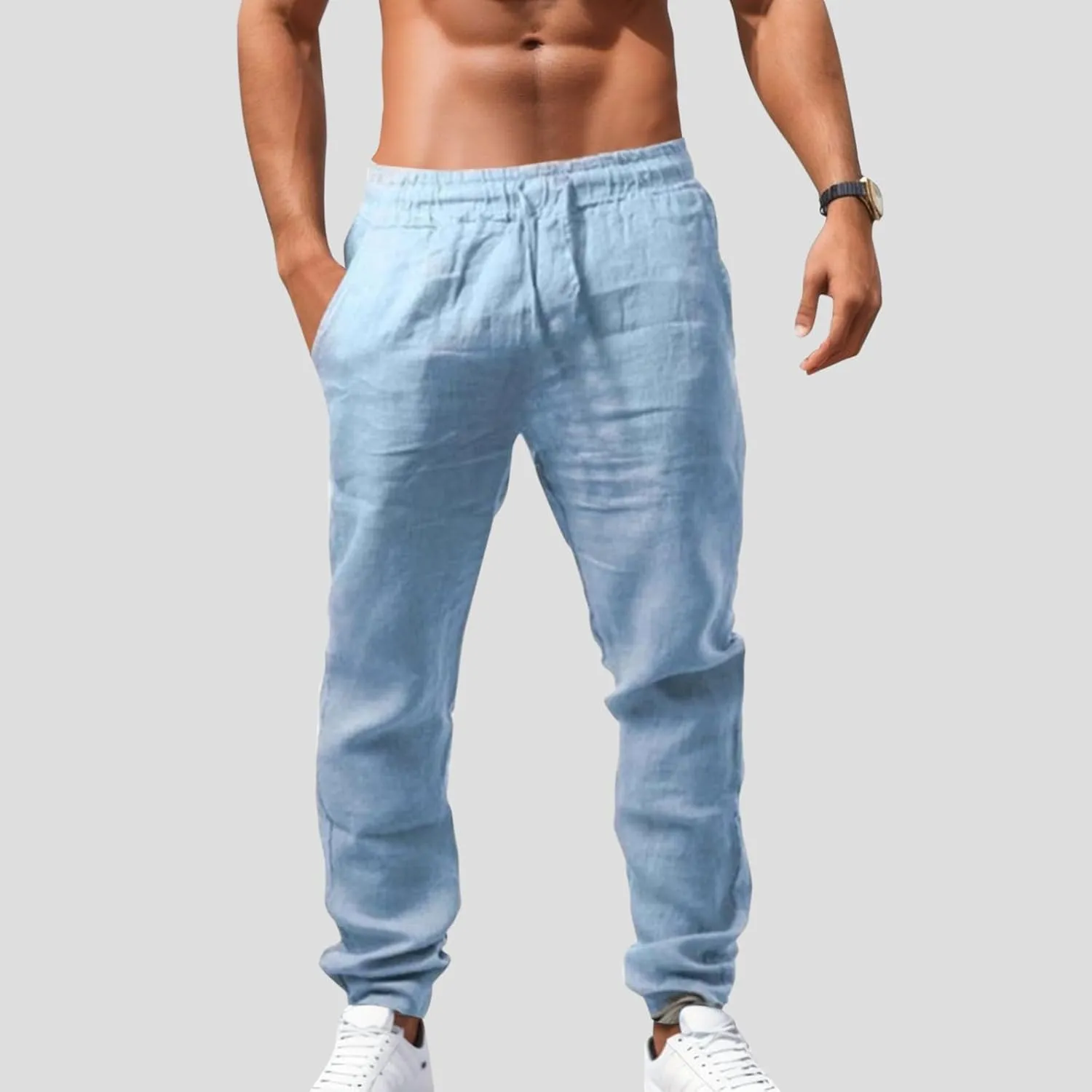 Men's Lightweight Jogging Pant Chinos Work Joggers Loose Fit Sports Casual Sweatpants Training Sweat Pants