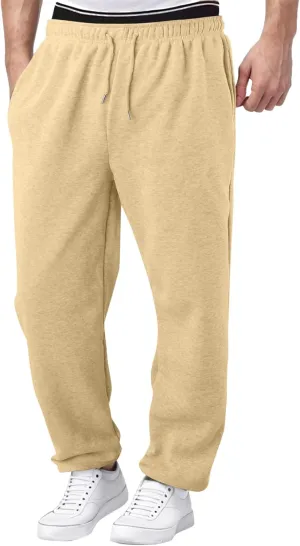 Mens Lightweight Jogging Pant Pockets Track Work Joggers Loose Fit Sport Casual Sweatpant Summer Long Pants