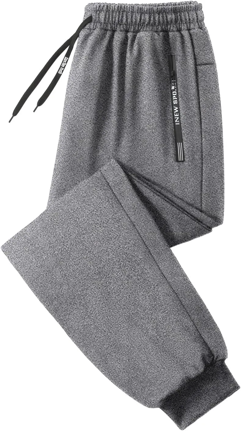 Mens Lightweight Jogging Pant Pockets Track Work Joggers Loose Fit Sport Casual Sweatpant Summer Long Pants