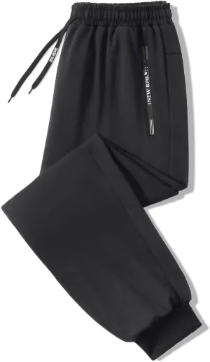 Mens Lightweight Jogging Pant Pockets Track Work Joggers Loose Fit Sport Casual Sweatpant Summer Long Pants