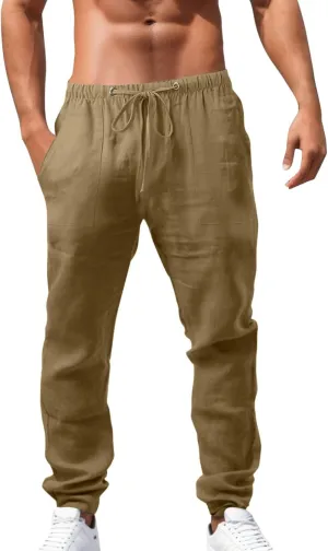 Mens Lightweight Jogging Pant Pull-On Work Joggers Comfort Fit Sport Casual Sweatpant Workout Gym Pants