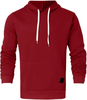 Mens Oversized Plain Hoodie: Lightweight Heated Workout Sweatshirt Oversized Casaul Pullover