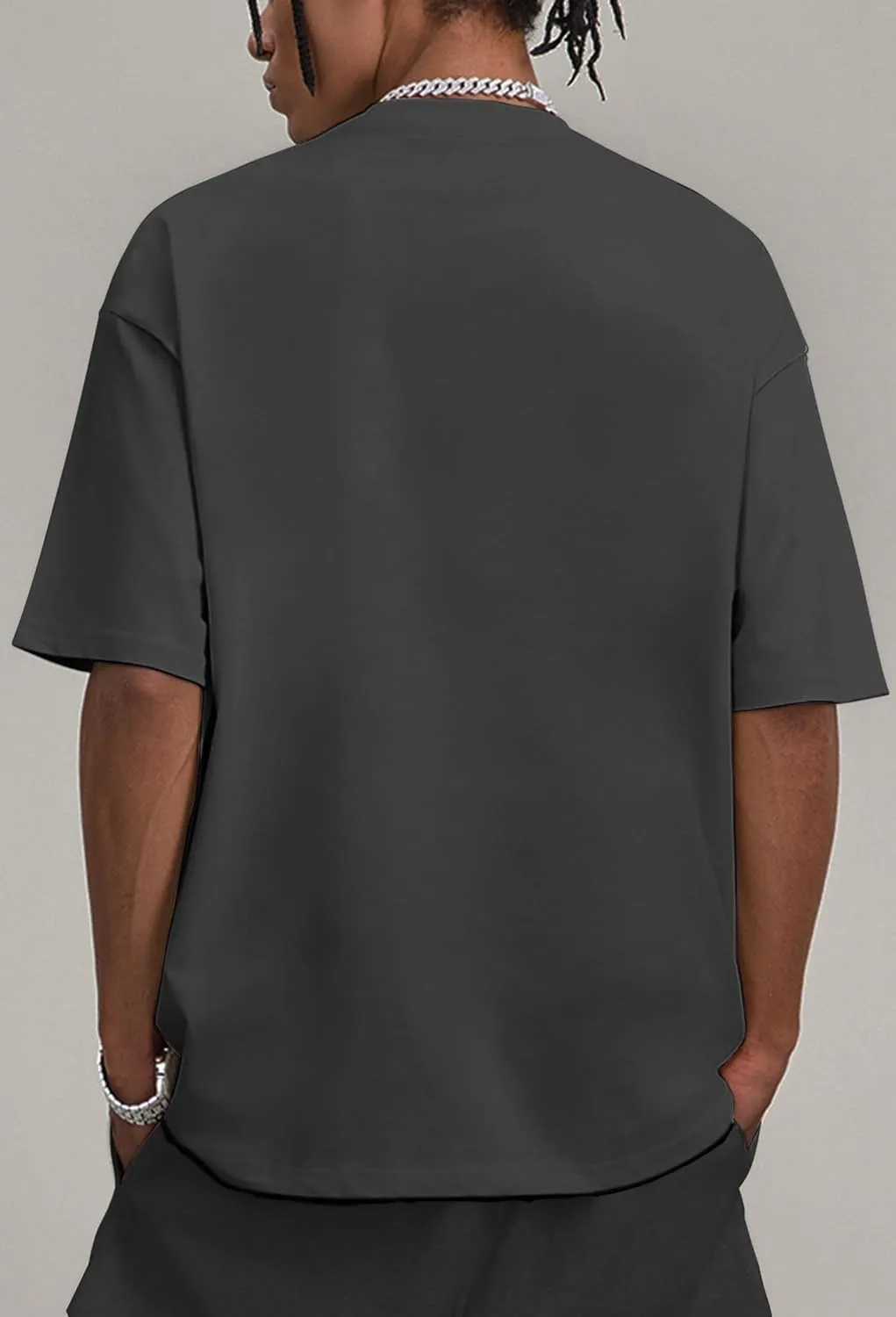 Mens Oversized T Shirts Short Sleeve Cotton Tshirts Heavyweight Streetwear Shirts Crewneck Workout Tees Tops