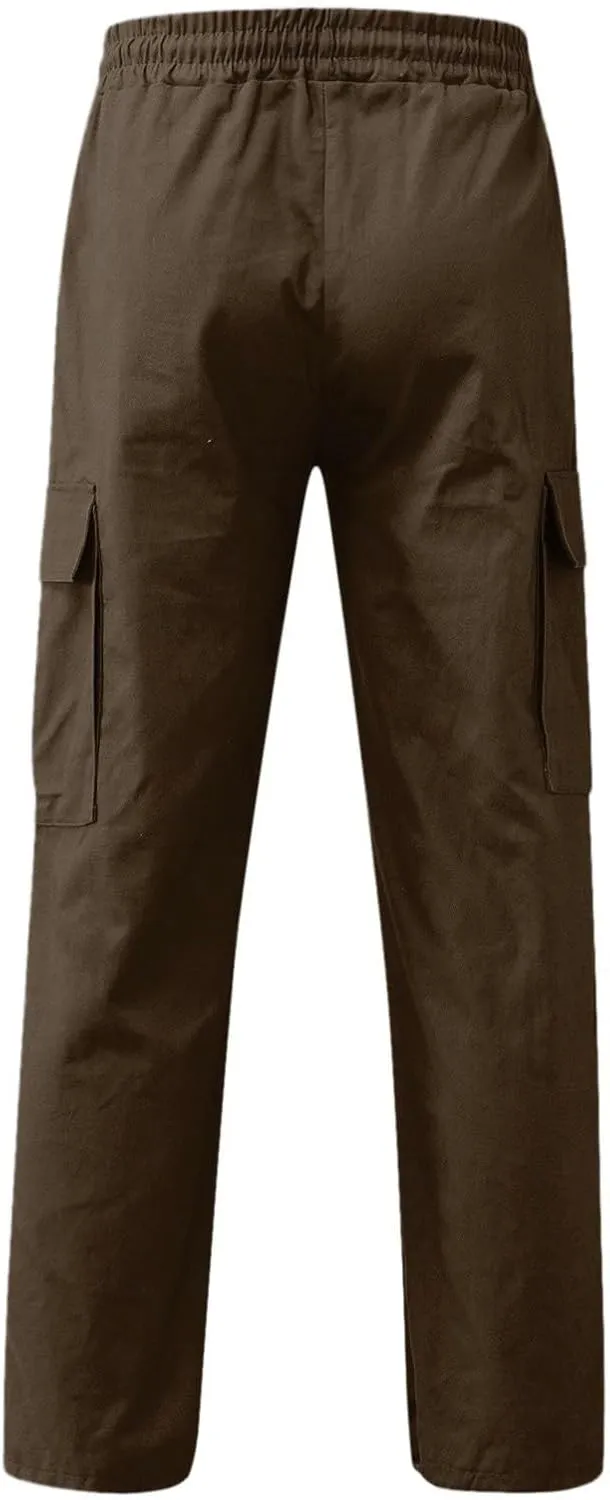 Men's Pants Casual Stylish Joggers Sport Sweatpant Open Hem Elasticated Waist Combat Pant