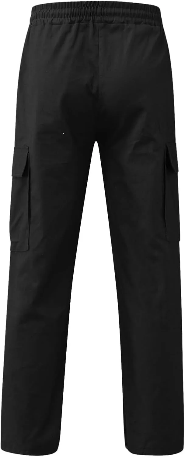 Men's Pants Casual Stylish Joggers Sport Sweatpant Open Hem Elasticated Waist Combat Pant