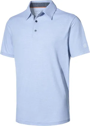 Men's Polo Shirts Short Sleeve Cotton Blend Moisture Wicking Dry Fit Performance Collared Golf Shirts for Men