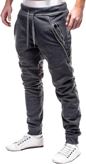 Mens Sweatpants with Pockets Big and Tall Running Workout Pants Athletic Drawstring Joggers Sweatpants Trouser Men's