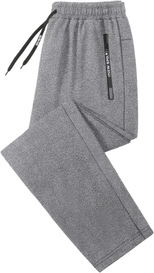 Mens Tracksuit Pant Casual Plus Size Jogger Running Workout Sweatpant with Pockets Elastic Chinos Pant