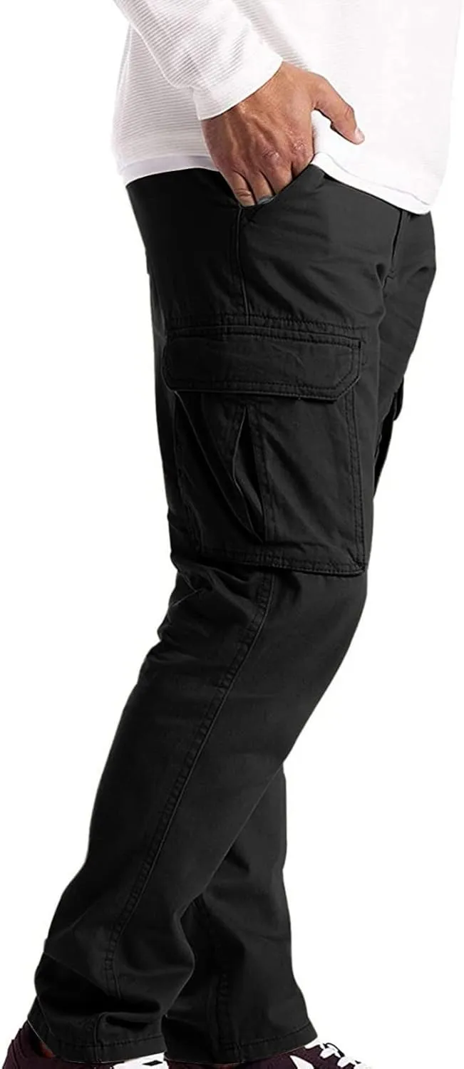Mens Workout Cargo Sweatpants Loose Sports Trousers Work Pants with Pockets Men's Hiking Cargo Pants for Men Joggers