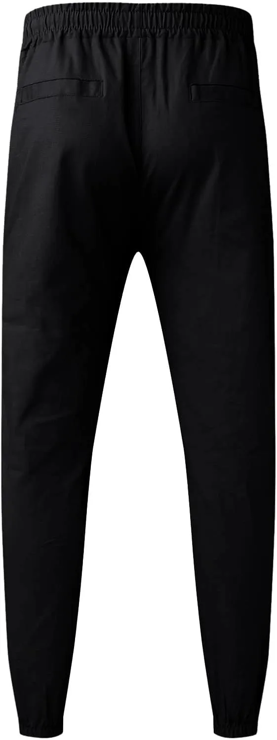 Mens Workout Cargo Sweatpants Men's Heavyweight Fleece Cargo Sweatpant Elastic Waist Drawstring Trousers Baggy Jogger