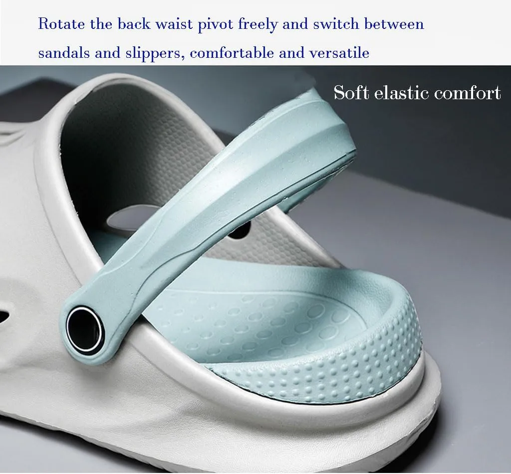 Mens'Slippers Slip-on Athletic Outdoor Hiking Closed Toe Slides Quick Dry Lightweight Beach Shoes with Beach Perforated Sandals