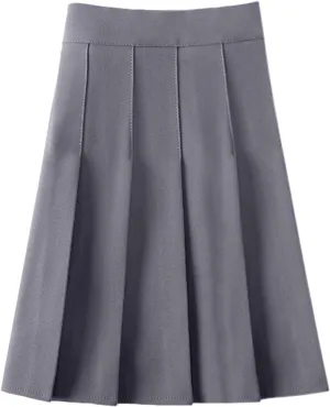 Midi Skirts for Women Solid Basic Skirt A Line Design Skirt Ruffle Layered Pleated Large Swing Half Women Skirts