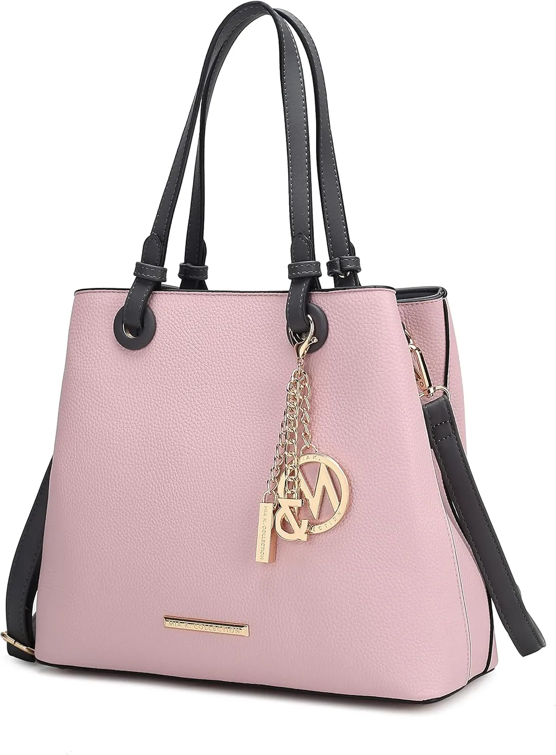 MKF Collection Tote Bag for Women, Vegan Leather Top-Handle Handbag Crossover Purse