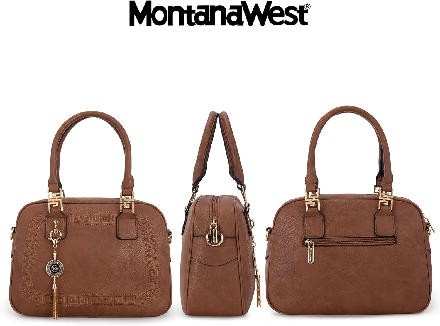 Montana West Small Top Handle Purse for Women Crossbody Satchel Handbag Barrel Bag