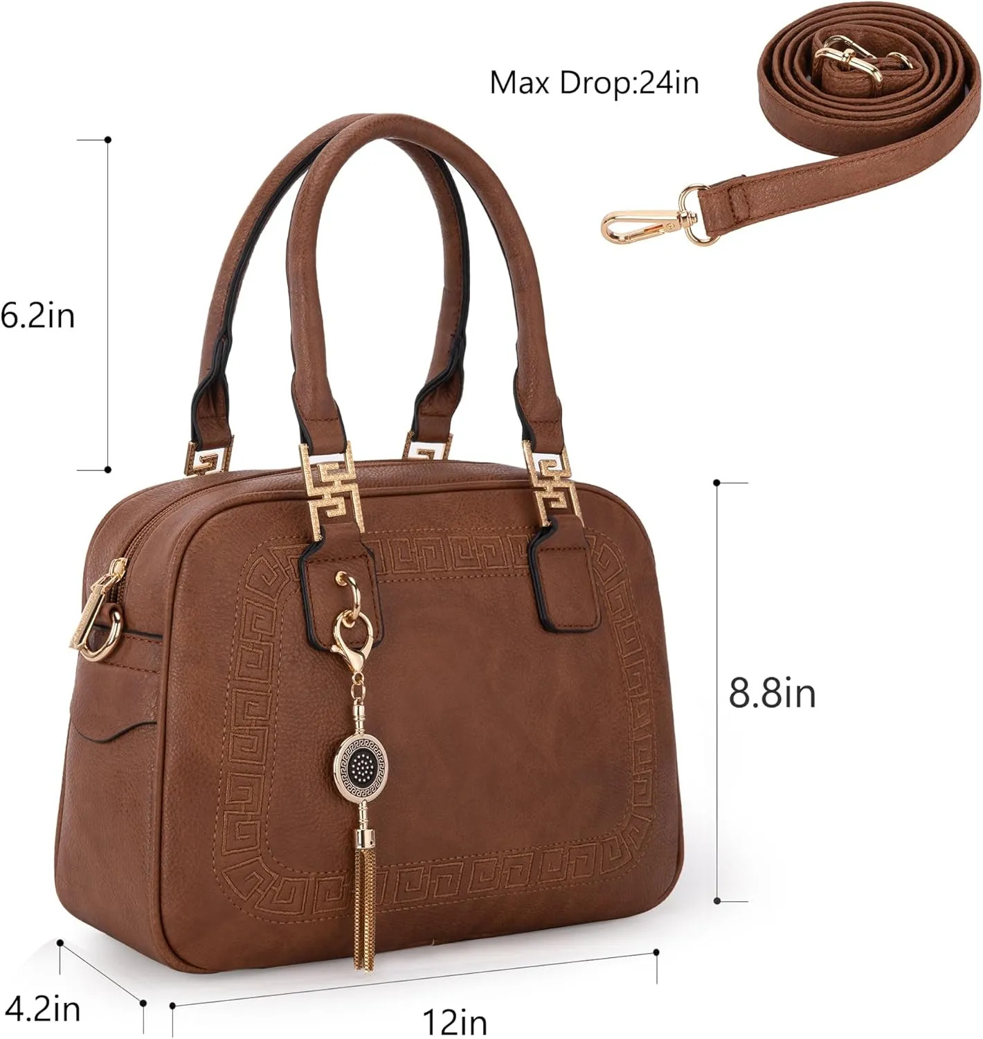 Montana West Small Top Handle Purse for Women Crossbody Satchel Handbag Barrel Bag