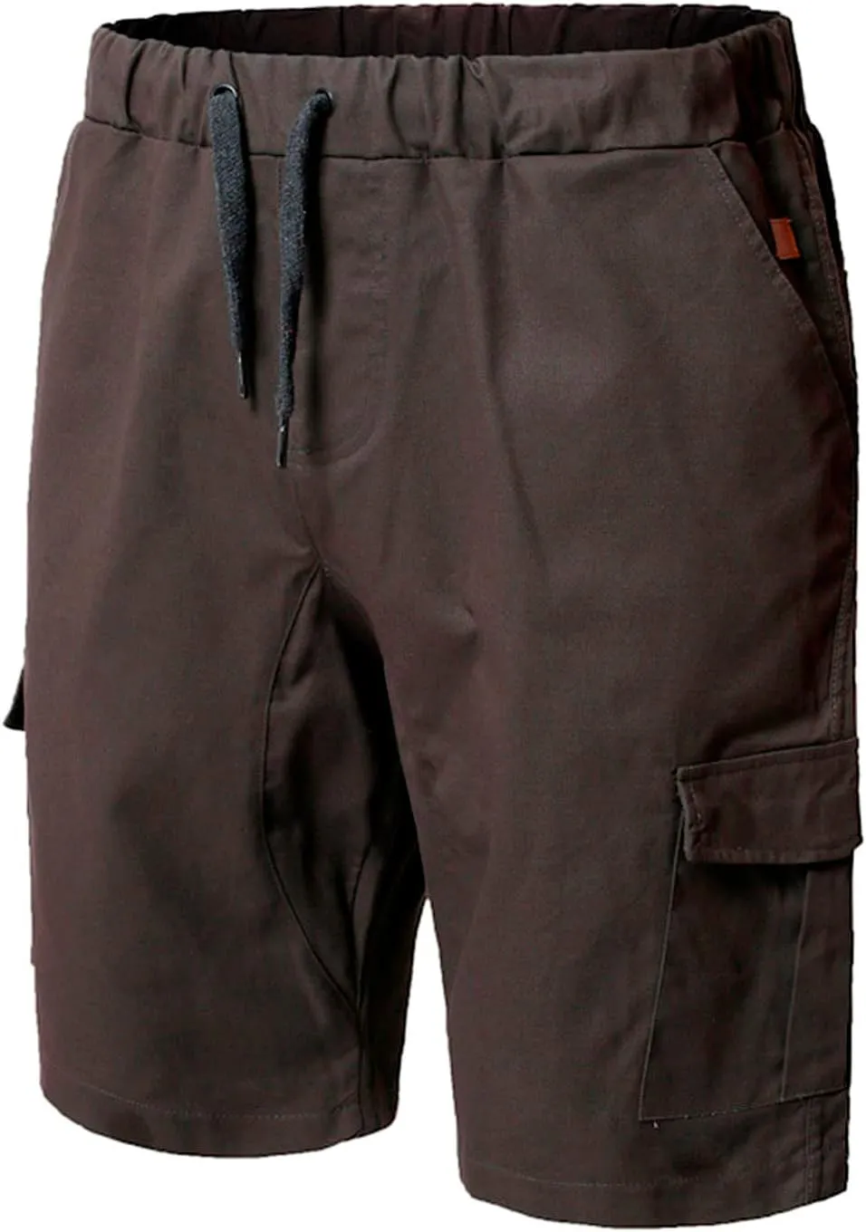 Muscularfit 6 Inch Inseam Shorts Men Cotton Linen Shorts with Pockets Slim Fit Drawstring Elastic Waist Summer Beach Shorts