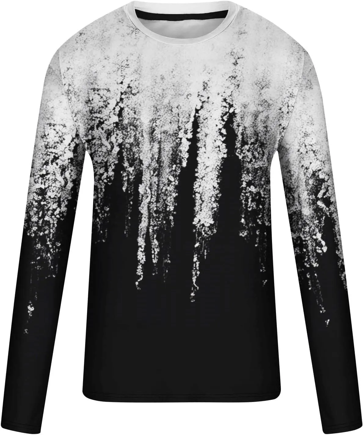 Muscularfit Mens Long Sleeve Shirts Casual Gradient Color Loose Pullover Graphic Tee Shirts Fall Fashion Athletic Sweatshirts