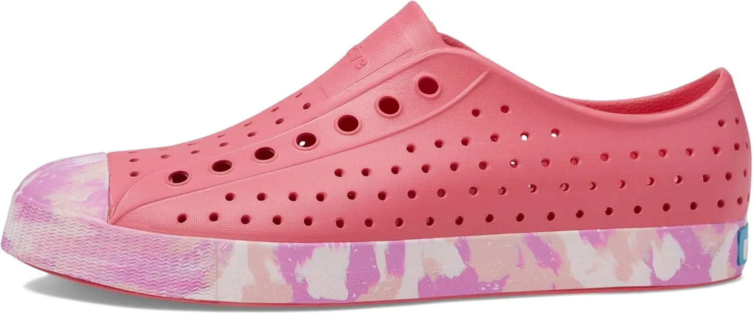 Native Shoes Jefferson Sugarlite Marbled Unisex Slip-On Shoes  Round Toe  Perforated Synthetic Upper
