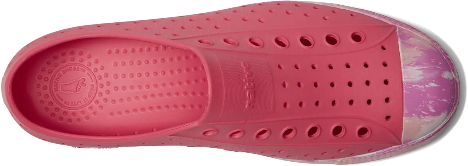 Native Shoes Jefferson Sugarlite Marbled Unisex Slip-On Shoes  Round Toe  Perforated Synthetic Upper