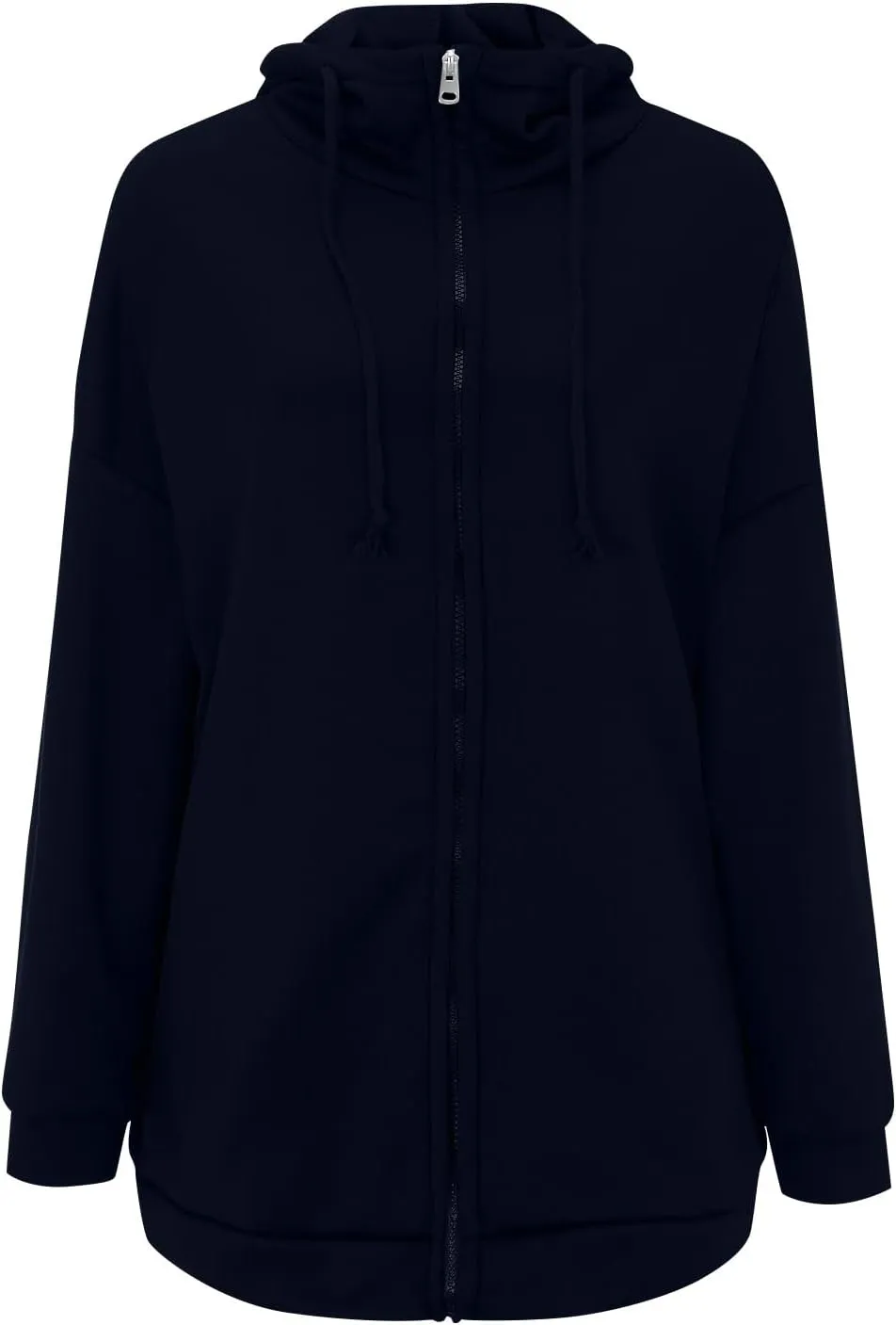 NBXNZWF Womens Zip Up Long Hoodies Lightweight Long Sleeve Tunic Hooded Sweatshirt Casual Fall Oversized Jacket With Pockets