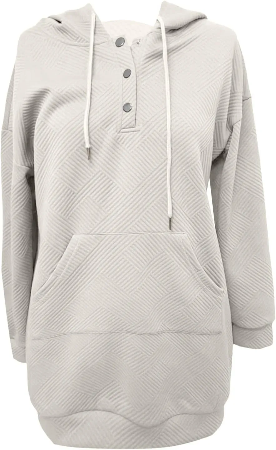 NREALY Trendy Dresses for Women 2024 Hoodie Dress for Women with Pockets Sweatshirt Dresses for Women 2024