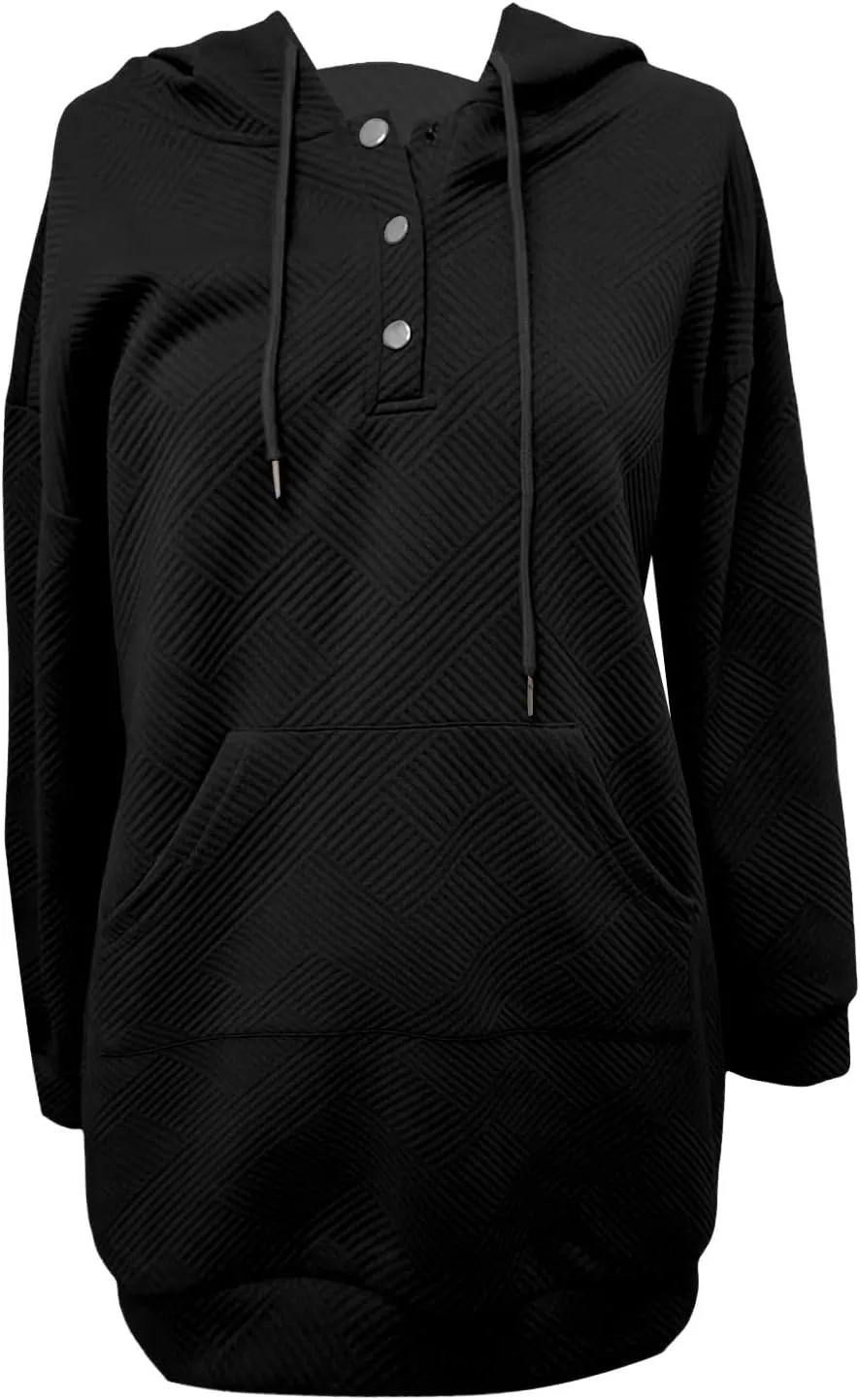 NREALY Trendy Dresses for Women 2024 Hoodie Dress for Women with Pockets Sweatshirt Dresses for Women 2024
