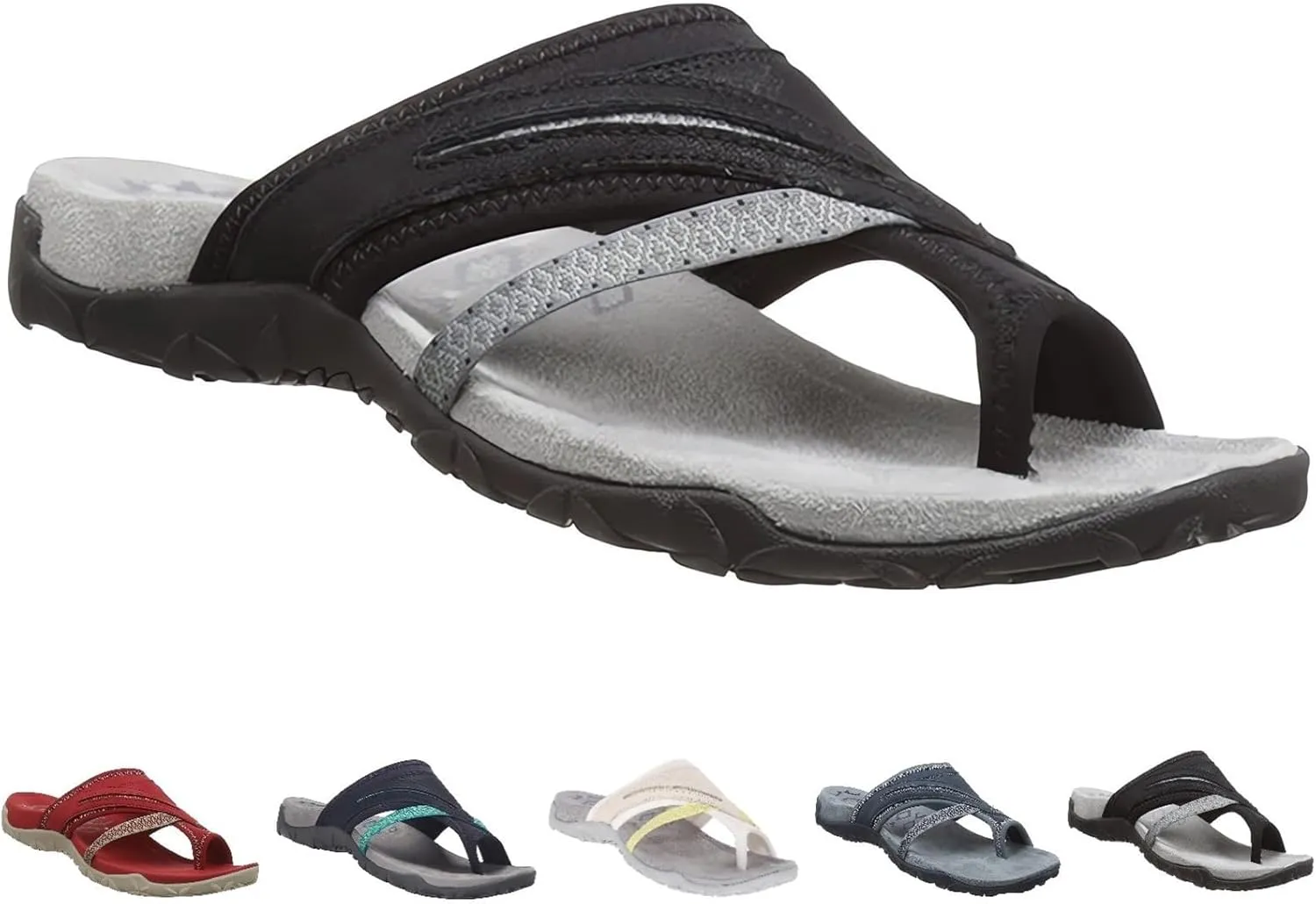 Orthopedic Sandals for Women Arch Support Sandals Women's Flip Flops, Plantar Fasciitis Comfort Sandal with Toe Ring Loop Clip Toe Flip Flops Slip on Comfortable Walking Slippers