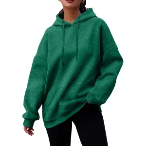 Oversized Hoodies For Women Trendy Long Sleeve Fall Sweatshirt Drawstring Drop Shoulder Tops With Pocket Fashion 2024