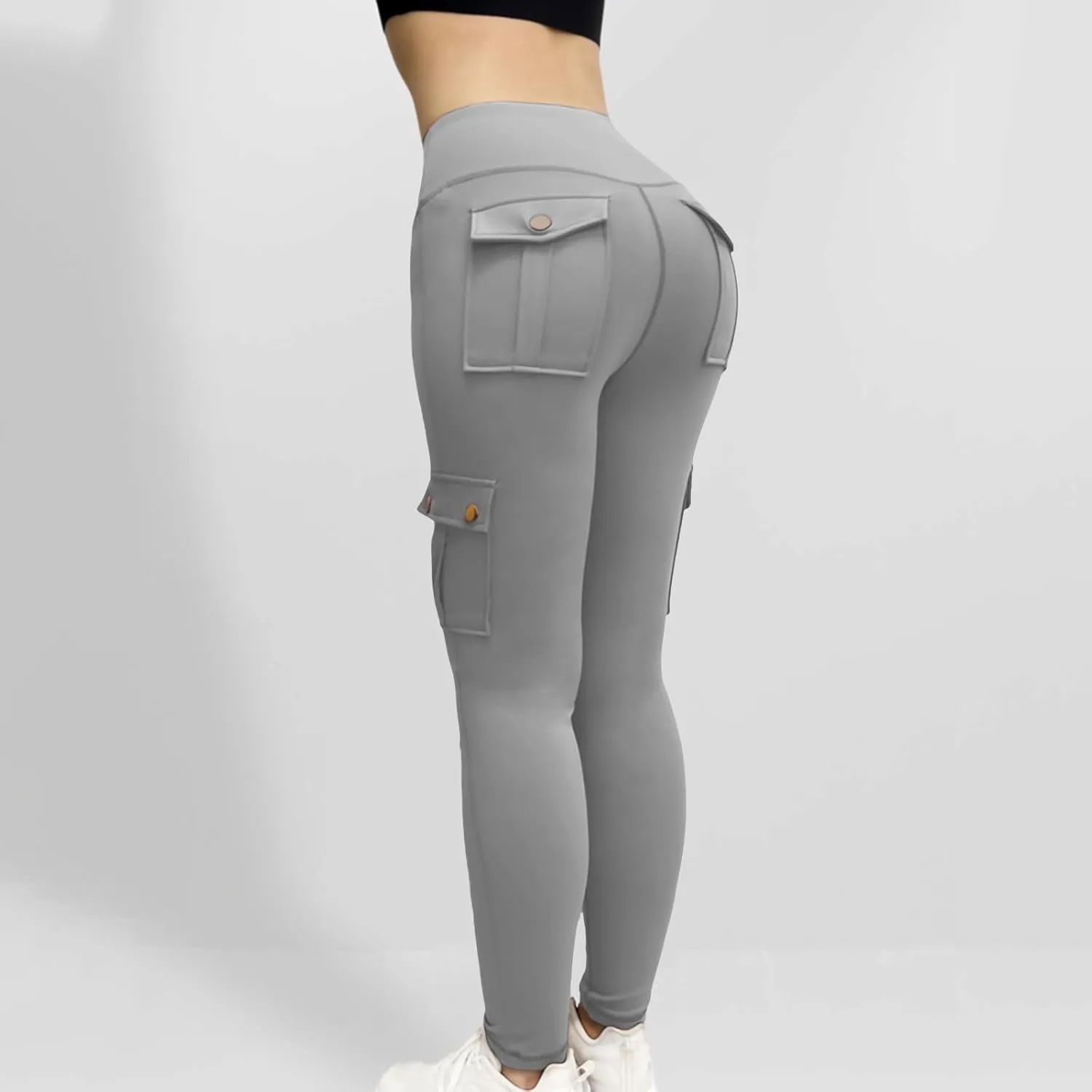 Pants for Women Summer Elastic High Waist Athletic Pants Comfy Casual Workout Trousers with Multiple Pockets 2025