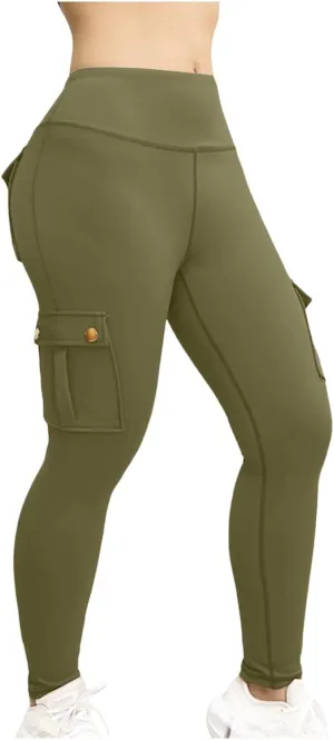 Pants for Women Summer Elastic High Waist Athletic Pants Comfy Casual Workout Trousers with Multiple Pockets 2025
