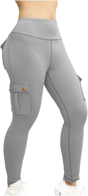 Pants for Women Summer Elastic High Waist Athletic Pants Comfy Casual Workout Trousers with Multiple Pockets 2025