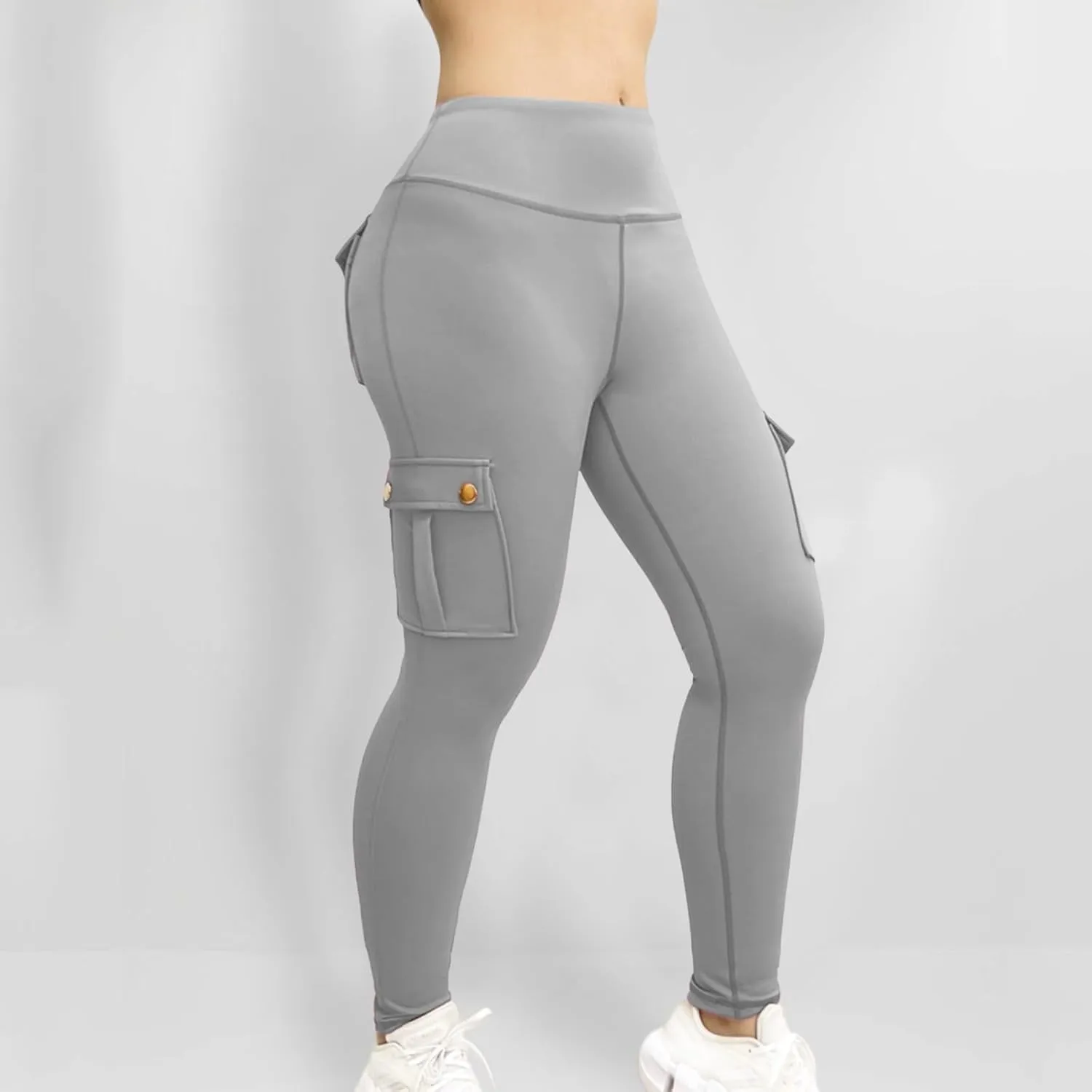 Pants for Women Summer Elastic High Waist Athletic Pants Comfy Casual Workout Trousers with Multiple Pockets 2025