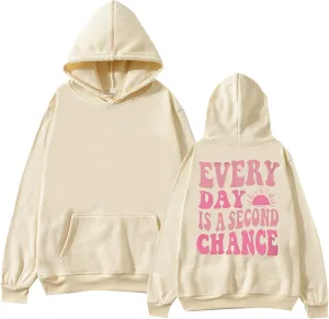 Pink Hoodies for Women Latter Print Oversized Long Sleeve Casual Pullover with Pocket Sweater 2024 Fall Sweatshirt Y2K