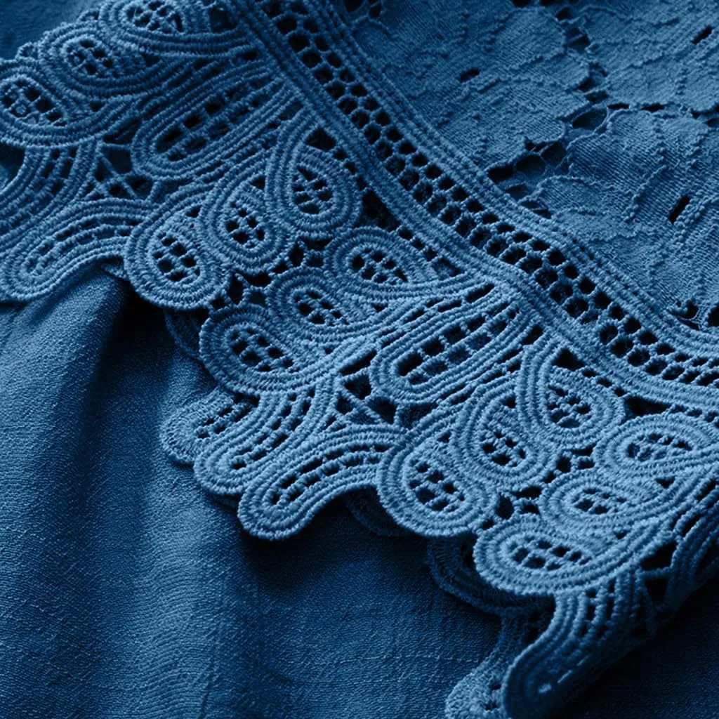 Plus Size Cotton Linen Tops Women Floral Decor Lace Shirts Cute Boho Tunic Tops Half Sleeve Tees Holiday Pullovers