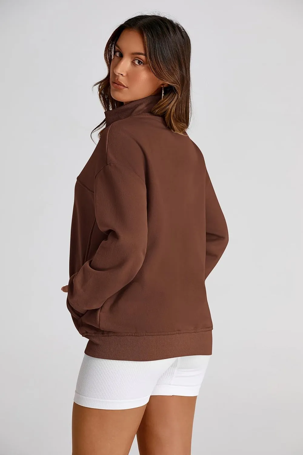 PRETTYGARDEN Women's 2025 Spring Fall Fashion Full Zip Up Sweatshirt Long Sleeve Loose Fit Trendy Casual Jacket with Pockets