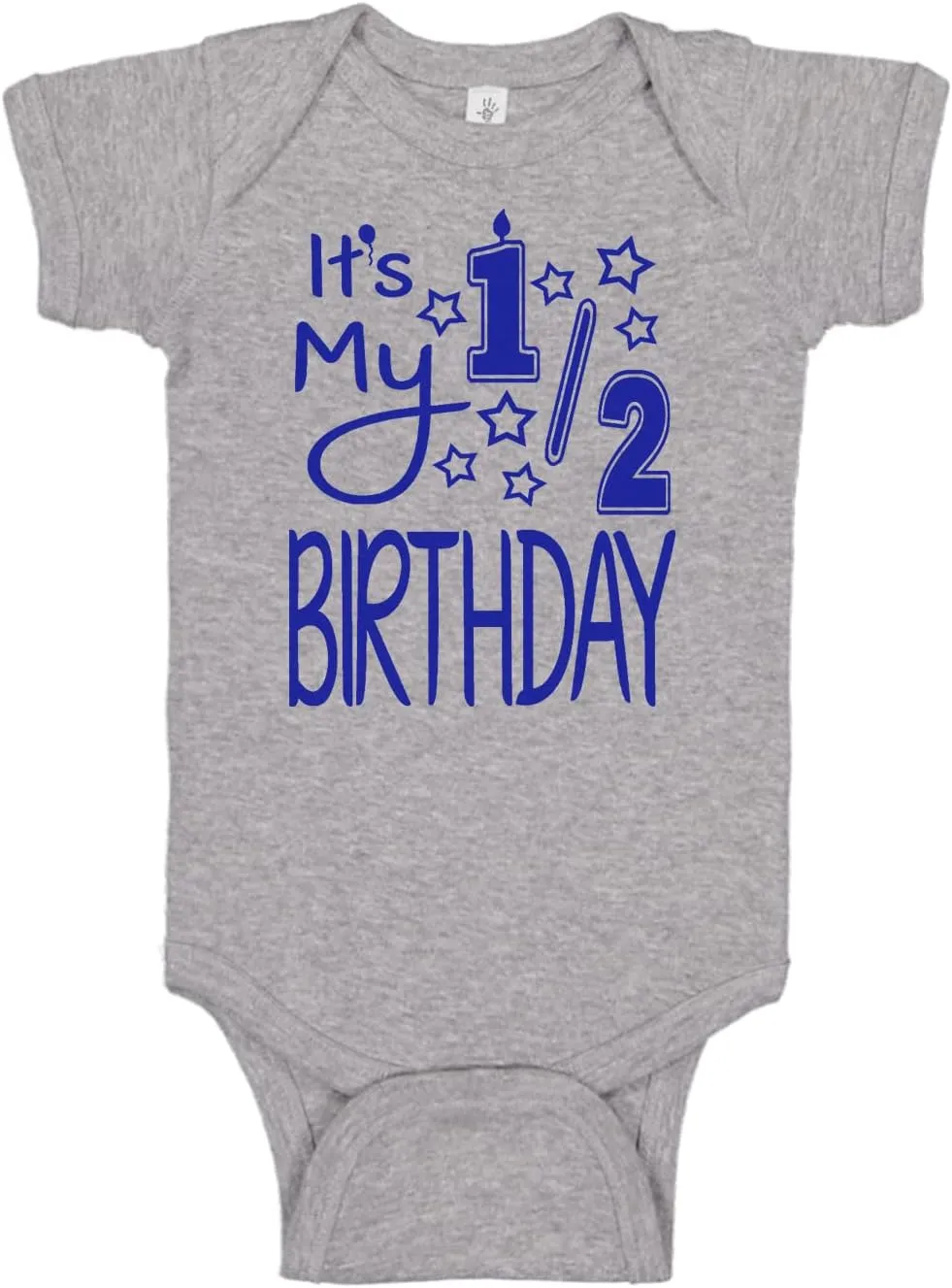 Reaxion Handmade Baby Boy Half Birthday Bodysuits It's My 1/2 Birthday Outfit