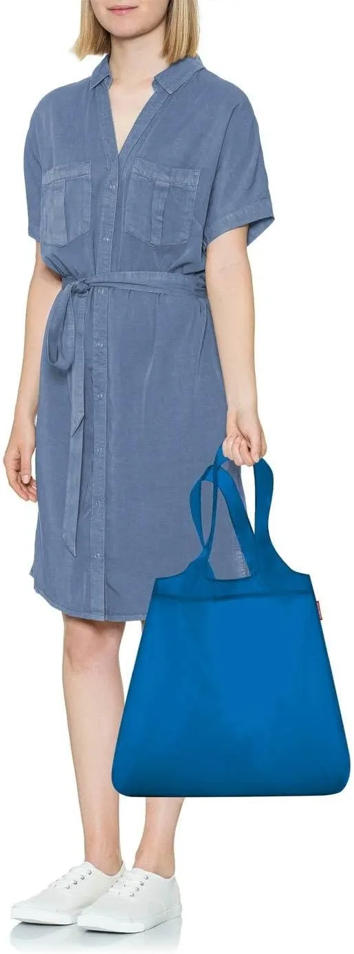 reisenthel Mini Maxi Shopper French Blue - Foldable Shopping Bag with Attractive Design - Water Repellent