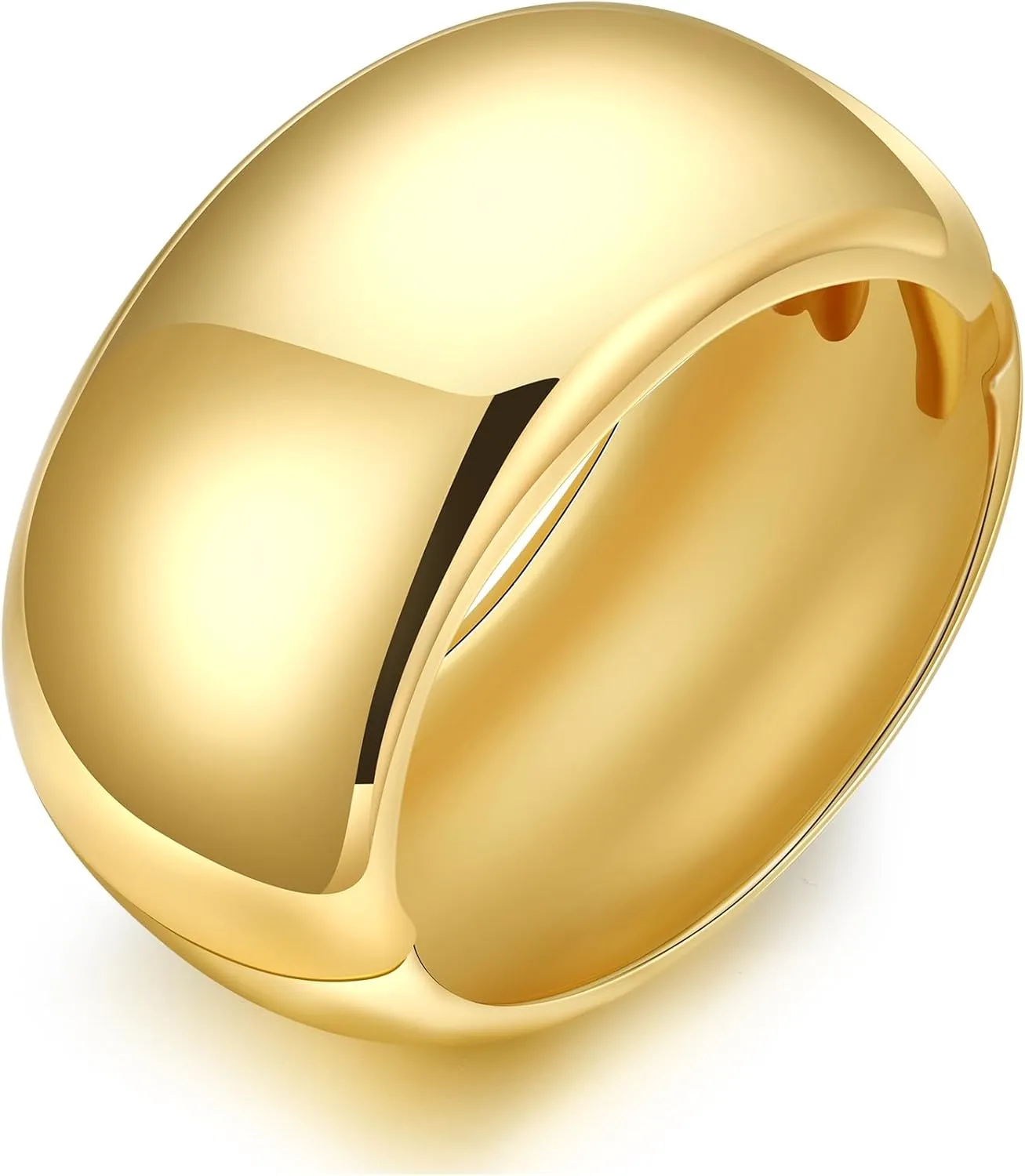 Ritach Gold Chunky Cuff Bracelets for Women Adjustable Sterling Silver Plated Chunky Open Cuff Bangle Bracelets Minimalist Thick Gold Wrist Cuff Bracelets